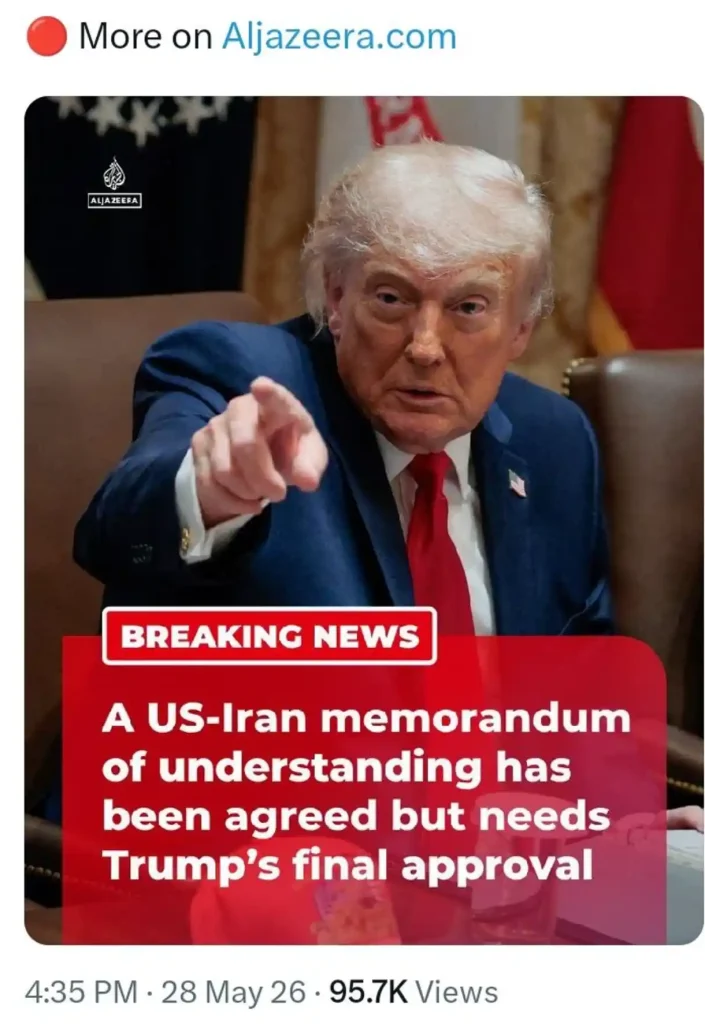 Trump Holds Final Approval on US–Iran MoU — Will Crypto Rally on De-Escalation?