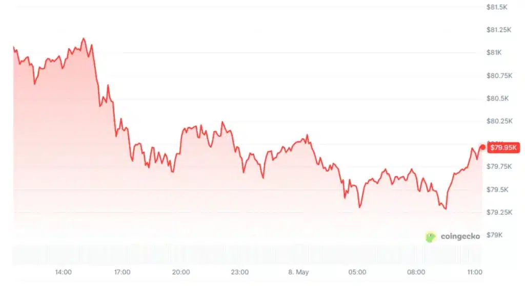 Bitcoin price. Source: CoinGecko