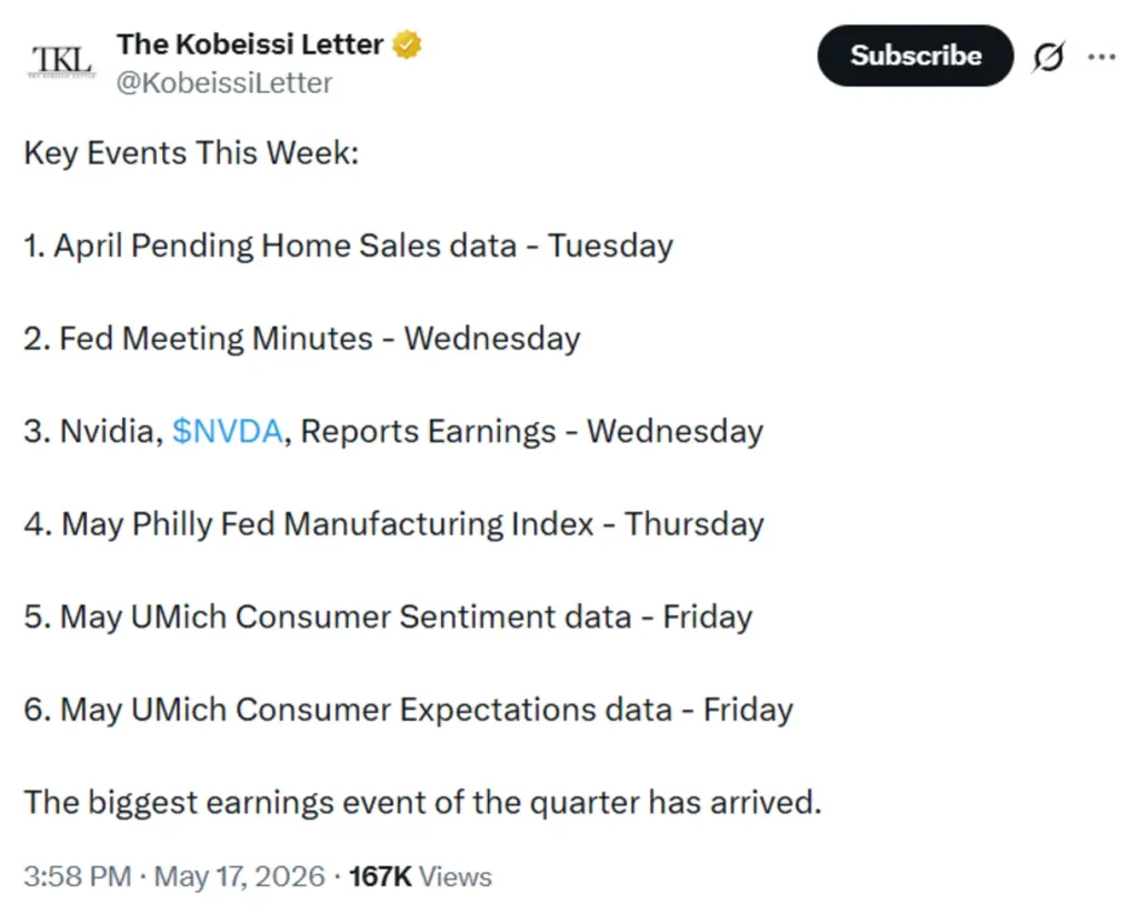 Key upcoming events.