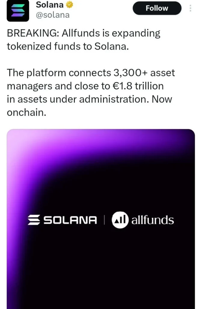 A Massive Financial Network Is Bringing Funds On-Chain Through Solana - Bullish Impact?