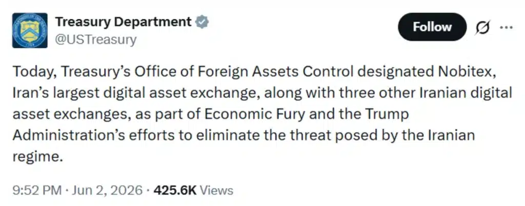 Announcing the sanctions.