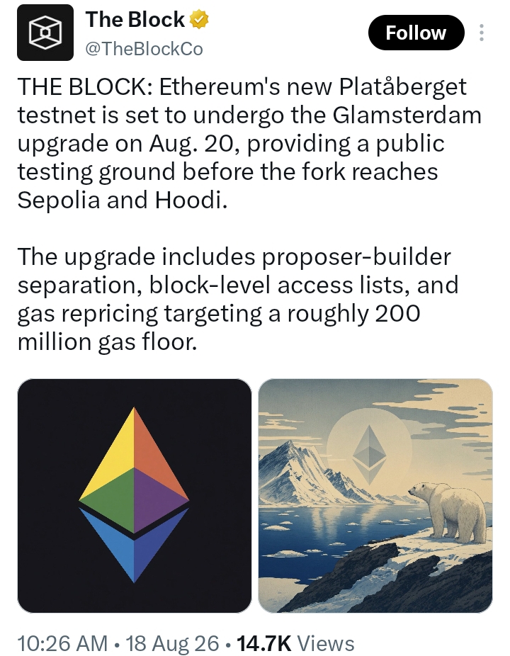 Ethereum's Biggest Test Yet Begins On August 20