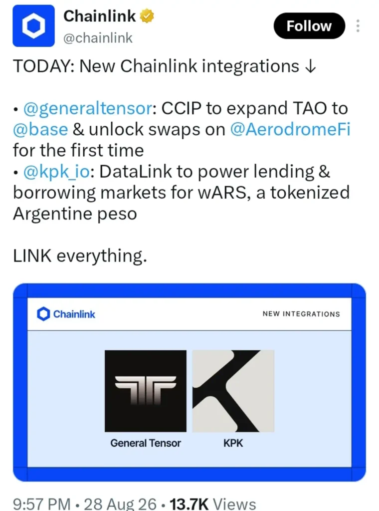 Chainlink Is Expanding Again — Here's Where It's Moving Next