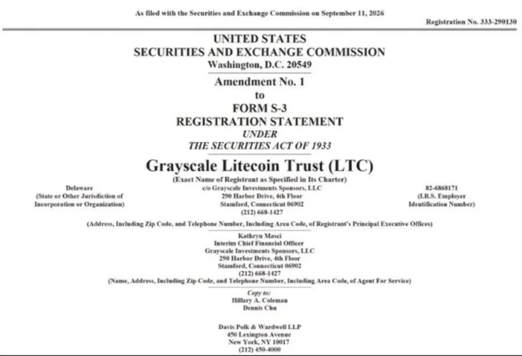 Grayscale Files to Rename Litecoin Trust as an ETF: LTC's Next Phase Begins